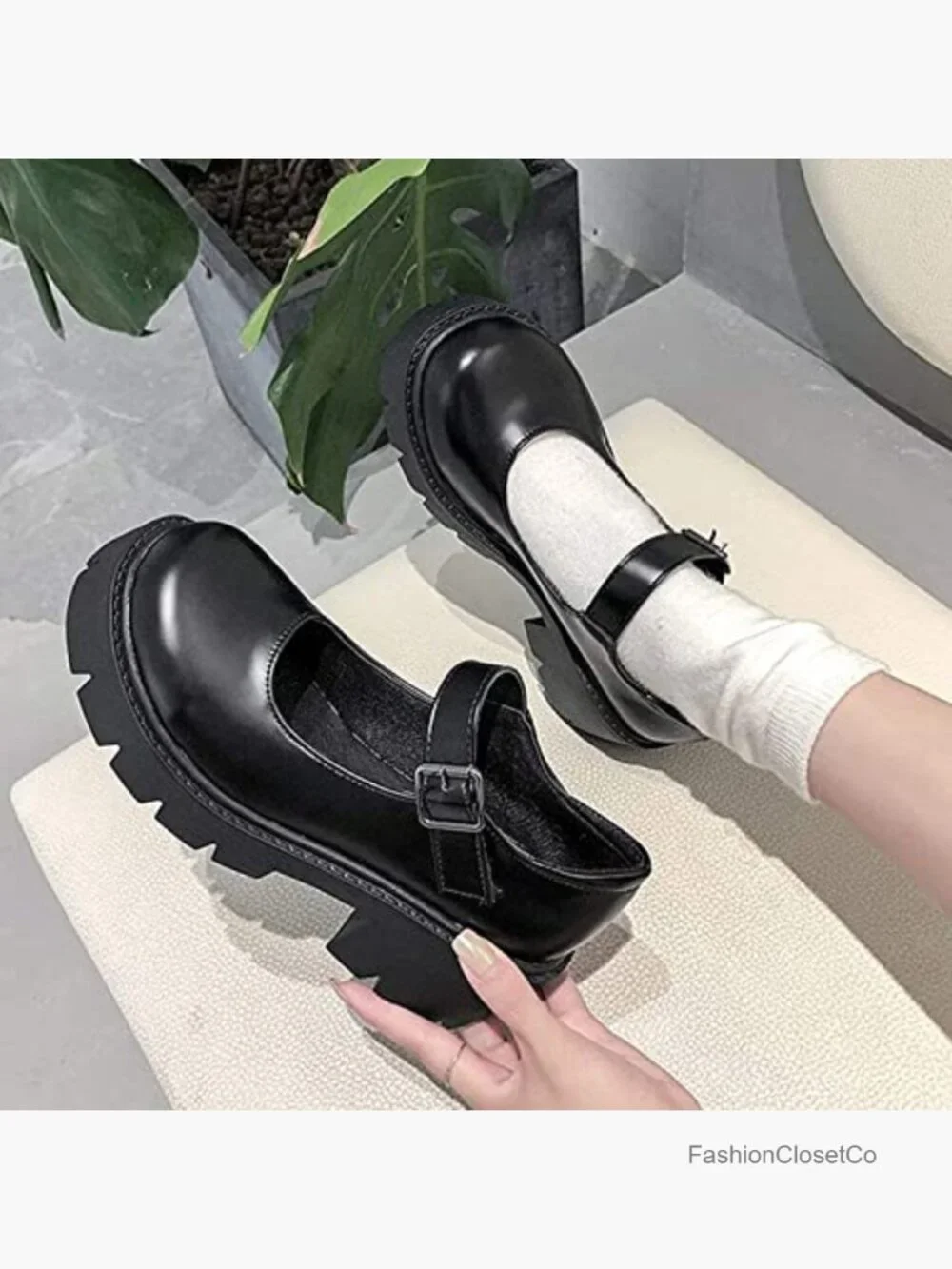 Platform Mary Janes Chunky Heel Ankle Strap Uniform Dress Shoes Gothic Lolita
